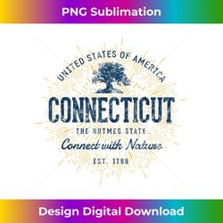 State of Connecticut Vintage Retro Connecticut - Luxe Sublimation PNG Download - Rapidly Innovate Your Artistic Vision