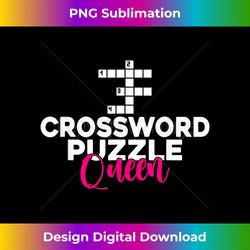 Crossword Puzzle Queen - Luxe Sublimation PNG Download - Lively and Captivating Visuals