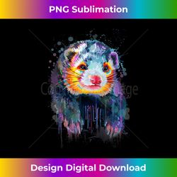 ferret face graphics hand drawn splash art ferret pet lover - sublimation-optimized png file - challenge creative boundaries
