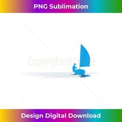Opti Sailboat Sailing Dinghy Sail Boat Sailor Graphic - Futuristic PNG Sublimation File - Customize with Flair