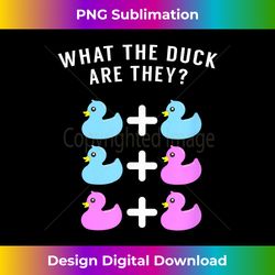 Funny Twins Gender Reveal - What the Duck Are They - Sleek Sublimation PNG Download - Tailor-Made for Sublimation Craftsmanship
