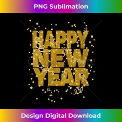 Womens Happy New Year NYE Party - Funny New Years Eve Confetti V-Neck - Futuristic PNG Sublimation File - Elevate Your Style with Intricate Details