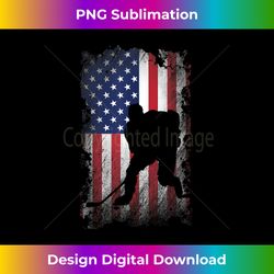 Distressed American Flag Hockey USA Patriotic Gift - Sublimation-Optimized PNG File - Animate Your Creative Concepts