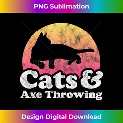 cats and axe throwing men's or women's cat and axe throwing - urban sublimation png design - craft with boldness and assurance