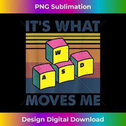 WASD PC Gamer Gifts Video Gaming Boys Men Vintage Gift - Sublimation-Optimized PNG File - Challenge Creative Boundaries