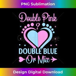 double pink double blue mix twin gender announcement reveal - bespoke sublimation digital file - challenge creative boundaries