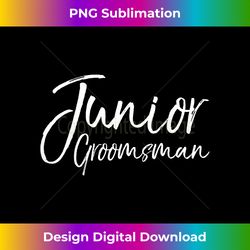wedding bridal party gift for groomsmen junior groomsman - deluxe png sublimation download - customize with flair