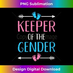keeper of the gender reveal baby announcement party supplies long sleeve - chic sublimation digital download - customize with flair