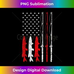 fishing rod american flag vintage fishing gift for fisherman - innovative png sublimation design - animate your creative concepts
