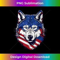 wolf american flag usa 4th july patriotic wolf face graphic - sophisticated png sublimation file - ideal for imaginative endeavors