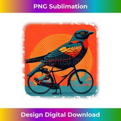 Redwing Blackbird - Redwinged Bird on a Bicycle - Crafted Sublimation Digital Download - Tailor-Made for Sublimation Craftsmanship