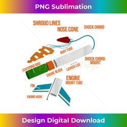 Model Rocket Diagram Design for a Rocketry Fan - Deluxe PNG Sublimation Download - Ideal for Imaginative Endeavors