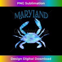 Maryland's Beautiful Chesapeake Bay Blue Crab - Maryland - Luxe Sublimation PNG Download - Striking & Memorable Impressions