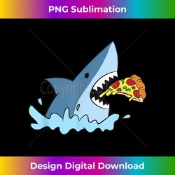 Shark Eating Pizza Cute Pizza Lover Gift - Eco-Friendly Sublimation PNG Download - Lively and Captivating Visuals