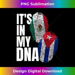 Mexican And Cuban DNA Flag Mix Heritage - Sleek Sublimation PNG Download - Elevate Your Style with Intricate Details