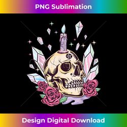 Pastel Goth Cute Creepy Skull Wiccan Kawaii Menhera Witchy - Sleek Sublimation PNG Download - Channel Your Creative Rebel