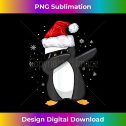 dabbing penguin santa hat xmas pajama funny christmas gift - innovative png sublimation design - animate your creative concepts
