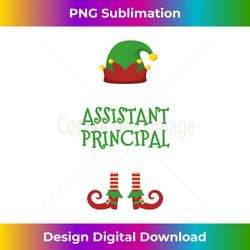 Assistant Principal Elf Matching Pajamas Christmas Teacher - Eco-Friendly Sublimation PNG Download - Elevate Your Style with Intricate Details