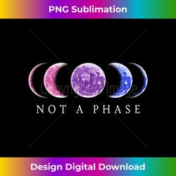 Bi Pride tshirt Not a Phase Moon Phase Bisexual Colors - Urban Sublimation PNG Design - Spark Your Artistic Genius