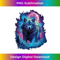 Wolf Moon Howling Lone Funny Wolves pack of wolves - Innovative PNG Sublimation Design - Access the Spectrum of Sublimation Artistry