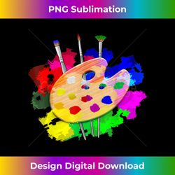 artist paint palette and brushes art - minimalist sublimation digital file - chic, bold, and uncompromising
