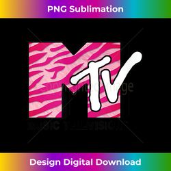 Mademark x MTV - The official MTV Logo with funky pink animal print - Futuristic PNG Sublimation File - Immerse in Creativity with Every Design