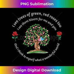 what a wonderful world - tree bloom birds in love - sublimation-optimized png file - elevate your style with intricate details