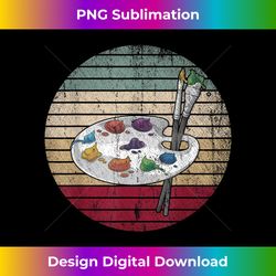 Retro Paint Palette Artist - Eco-Friendly Sublimation PNG Download - Infuse Everyday with a Celebratory Spirit