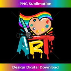 Funny Art Lover Colorful Paint Brush Artist I Love Art - Deluxe PNG Sublimation Download - Enhance Your Art with a Dash of Spice