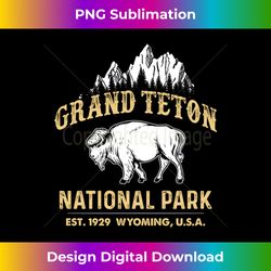 Grand Teton National Park Wyoming Buffalo - Timeless PNG Sublimation Download - Striking & Memorable Impressions