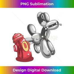 balloon art funny balloon animal dog peeing on fire hydrant - futuristic png sublimation file - striking & memorable impressions