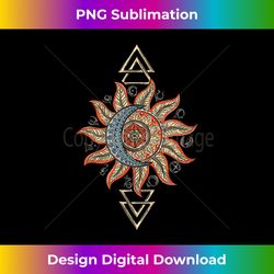 sacred geometry hexagon sun moon graphic t - minimalist sublimation digital file - ideal for imaginative endeavors