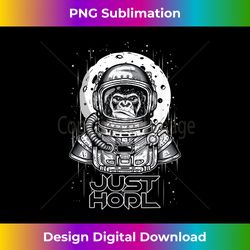 Just HODL Funny Bitcoin BTC Crypto Ape to the Moon - Sleek Sublimation PNG Download - Infuse Everyday with a Celebratory Spirit
