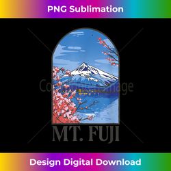 mount fuji japanese sakura trees beautiful landscape graphic - crafted sublimation digital download - spark your artistic genius