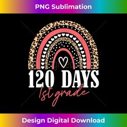 Happy 120th Day of School Teachers 1st grade Rainbow Leopard - Contemporary PNG Sublimation Design - Immerse in Creativity with Every Design