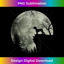 schnauzer Dog Under Moon Halloween Costume - Chic Sublimation Digital Download - Immerse in Creativity with Every Design