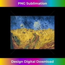 Vincent van Gogh's Wheatfield with Crows Retro - Timeless PNG Sublimation Download - Infuse Everyday with a Celebratory Spirit