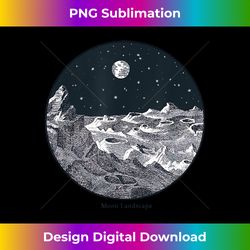 vintage moon landscape illustration astronomy space t - sophisticated png sublimation file - chic, bold, and uncompromising