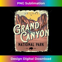 Womens Grand Canyon National Park Vintage Travel Poster Style V-Neck - Sleek Sublimation PNG Download - Elevate Your Style with Intricate Details