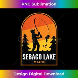 Sebago Lake Maine Fishing - Minimalist Sublimation Digital File - Pioneer New Aesthetic Frontiers