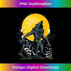 werewolf howling at the full moon graphic - bohemian sublimation digital download - striking & memorable impressions