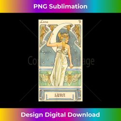 Luna Moon Goddess Vintage Art Nouveau - Sophisticated PNG Sublimation File - Immerse in Creativity with Every Design
