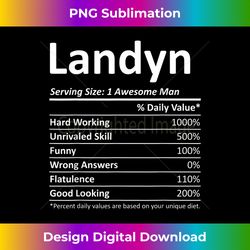 LANDYN Nutrition Funny Birthday Personalized Name Gift Idea - Sublimation-Optimized PNG File - Enhance Your Art with a Dash of Spice