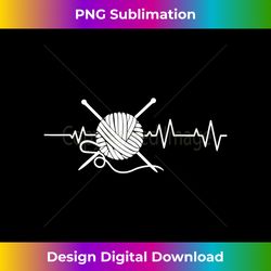 funny crochet knitting heartbeat - contemporary png sublimation design - challenge creative boundaries