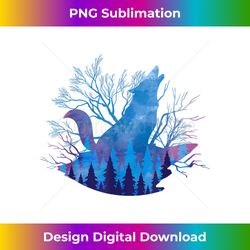Forest Animal Wolf Lover Wildlife Werewolf Howling Wolf - Luxe Sublimation PNG Download - Access the Spectrum of Sublimation Artistry