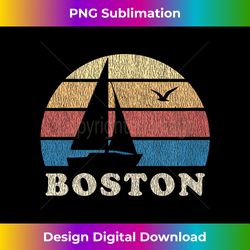 Boston MA Vintage Sailboat 70s Throwback Sunset - Classic Sublimation PNG File - Chic, Bold, and Uncompromising