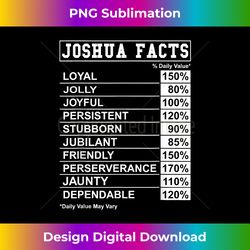 Joshua Facts T for Joshua with Funny Facts - Classic Sublimation PNG File - Elevate Your Style with Intricate Details