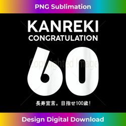 Womens 60th Birthday Celebration KANREKI V-Neck - Sleek Sublimation PNG Download - Chic, Bold, and Uncompromising