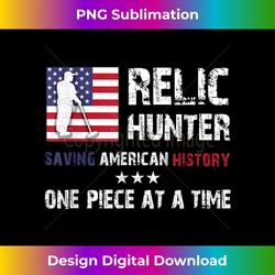 Relic Hunter Metal Detector Treasure Hunting US Flag - Sleek Sublimation PNG Download - Reimagine Your Sublimation Pieces