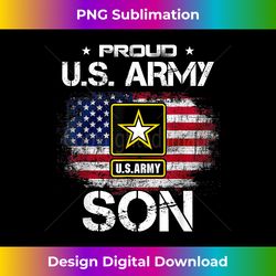 US Army Proud Son - Proud Son Of A US Army Veteran Flag Men - Crafted Sublimation Digital Download - Reimagine Your Sublimation Pieces